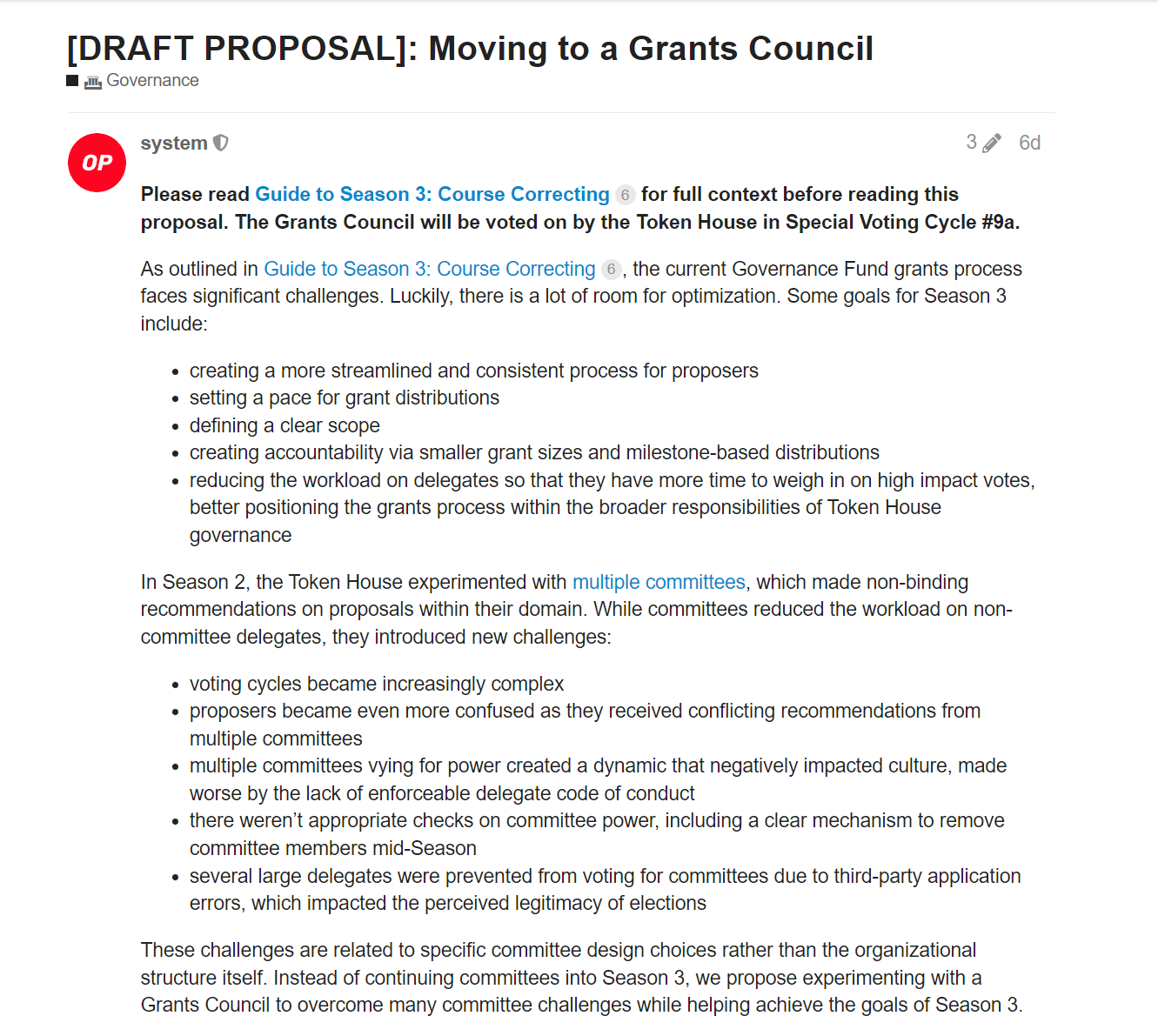 Moving to a Grants Council
